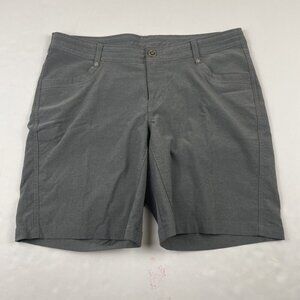Kuhl Shorts Women's Size 10 Gray Drawstring Hike Walking Lightweight Poly Nylon